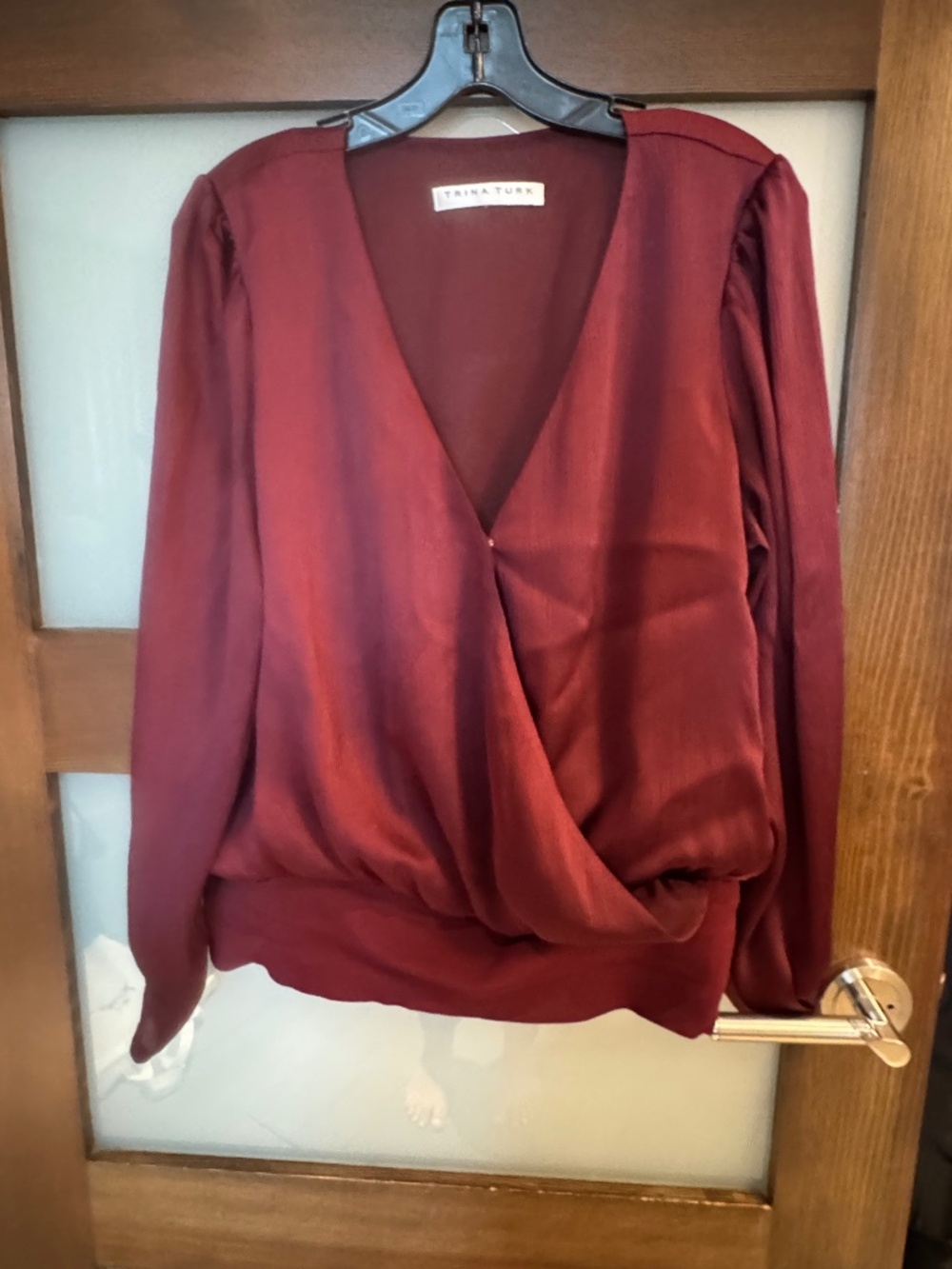 TRINA TURK BURGUNDY TOP
